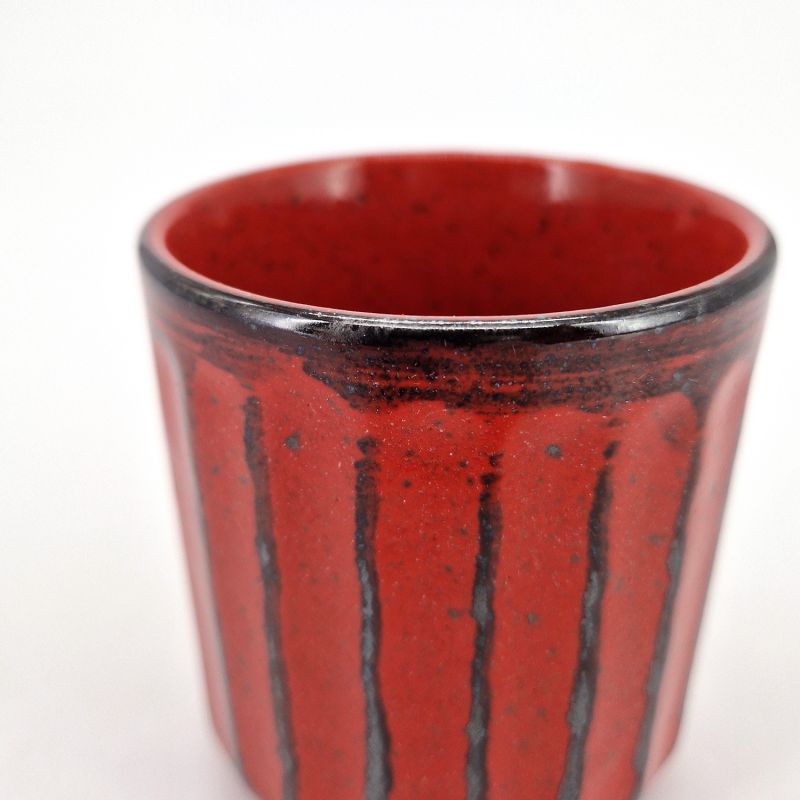 Japanese red Soba choko cup NEGORO SHINOGI