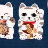 rideau noren japonais 7 chats porte Bonheur - NEKO