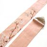 Fine Japanese tapestry in hemp, hand painted, SAKURA, Cherry tree