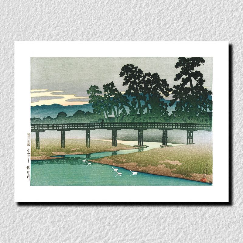 print reproduction of Kawase Hasui, The Asano River in Kanazawa