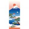 Cotton towel, TENUGUI, Mount Fuji and pine, MATSU