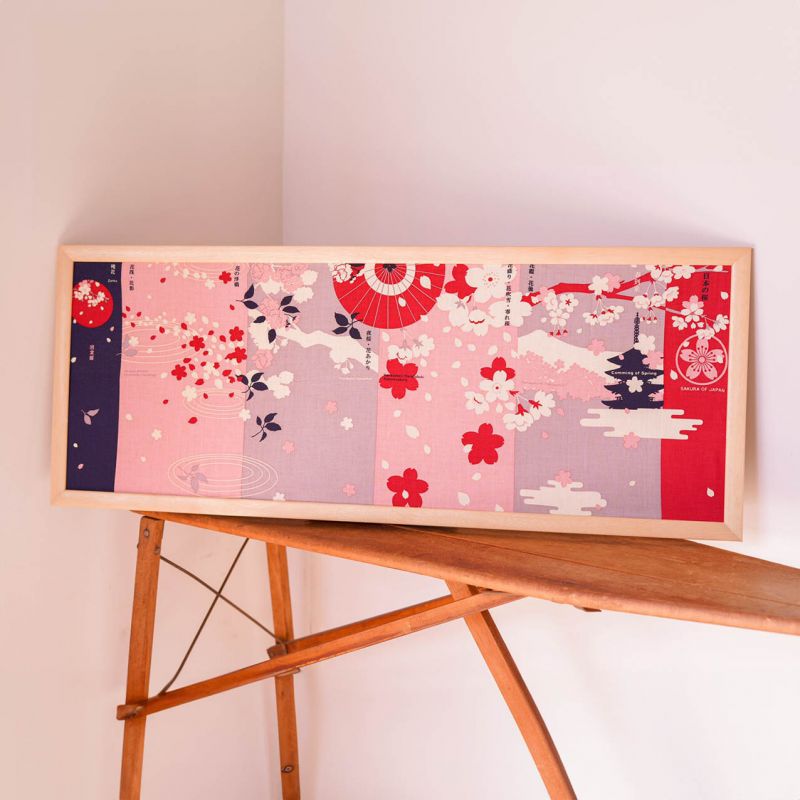 Cotton towel, TENUGUI, Sakura Flowers, SAKURA NO HANA