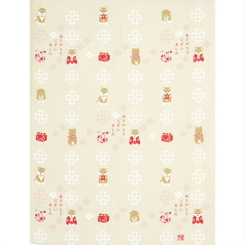 Mouchoir japonais en coton, motif Chien Shiba, SHIBAINU 1