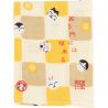 Japanese cotton handkerchief, Luck comes to those who smile, KOUN