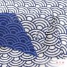 Japanese cotton handkerchief with wave pattern, SEIGAIHA