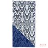 Japanese cotton handkerchief with wave pattern, SEIGAIHA