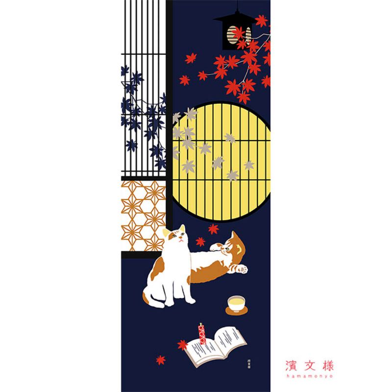 Cotton towel, TENUGUI, Two Cats, NEKO 2