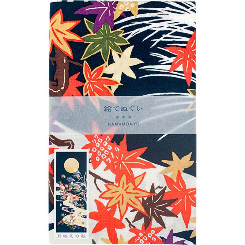 Cotton towel, TENUGUI, Maple leaves, MOMIJI