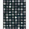 Japanese cotton handkerchief, Black Badge, BAJJI