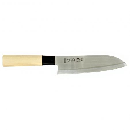 Couteau de cuisine japonais pour tout type d'aliments, SANTOKU, 17cm