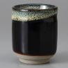 Japanese black teacup ceramic 17MYA5651943E