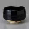 Japanese tea bowl for ceremony - chawan, KURO, black