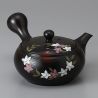 Japanische schwarze Kyusu Teekanne Tokoname bumen KIKYO