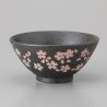Japanese cherry blossom ceramic rice bowl - SAKURA HANA