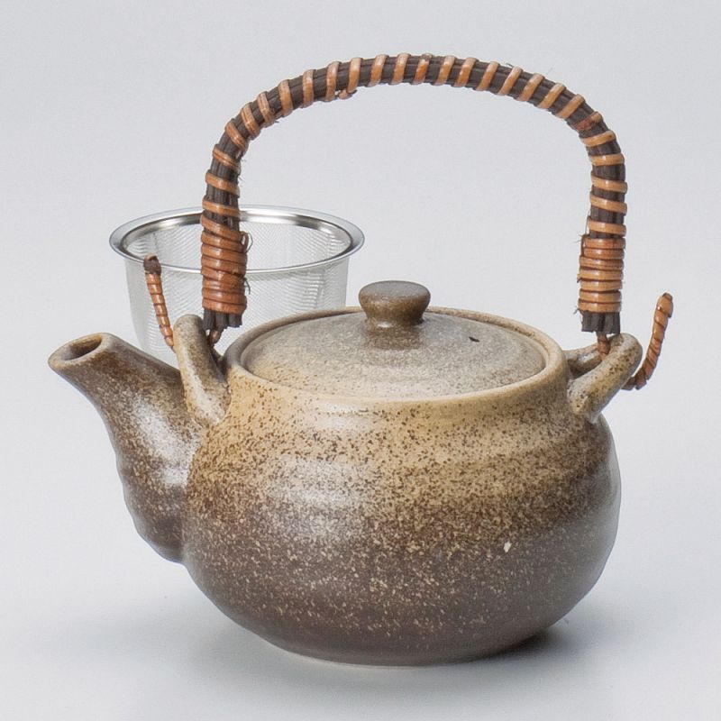 Japanese terracotta teapot, BIZEN KAZE 0,8L, Brown