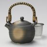 Japanische braune Keramik-Teekanne, MARUI, 260 cc