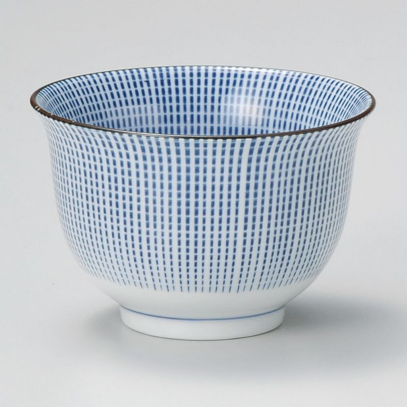 taza de té japonés, SENDAN TOKUSA SENCHA, lineas azules