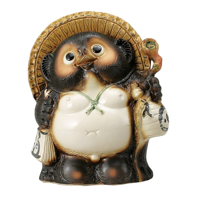 Tanuki in ceramica giapponese tradizionale - FUKUTANUKI