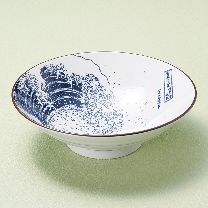 bol japonais à ramen, SHIRANAMI, vagues hokusai