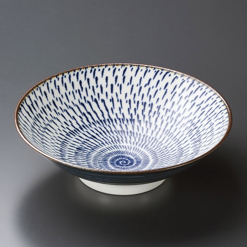 Japanese blue uzu bowl