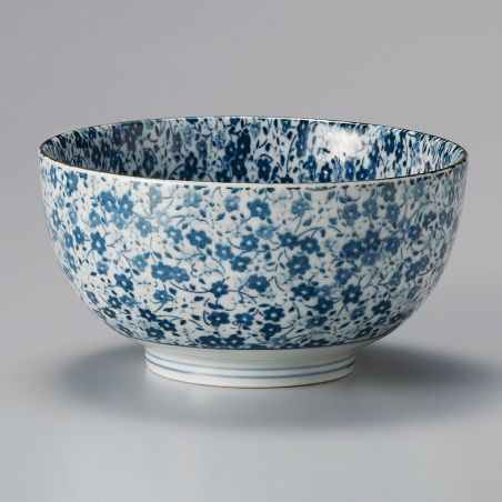 small-sized rice bowl blue BLUE FLOWER