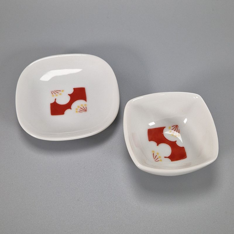 Set vaso e piattino in ceramica - UME SHIROI