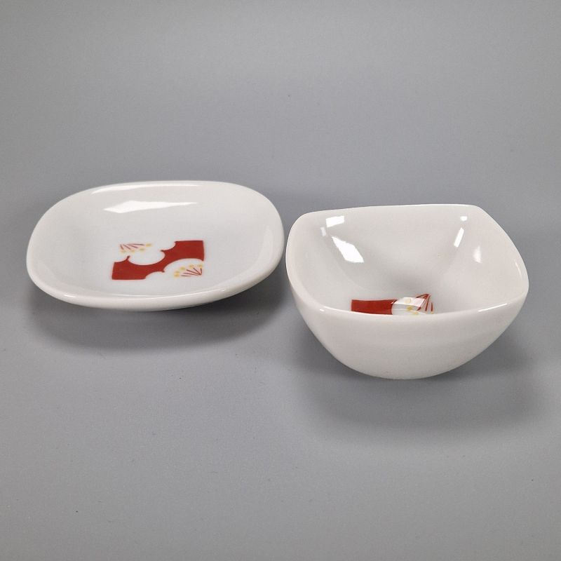 Set vaso e piattino in ceramica - UME SHIROI