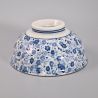 piccola ciotola di riso giapponese blu in ceramica, KOBANA Ø11,6cm fiori