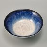 Ciotola di riso giapponese svasata bianca e blu, bagliore astrale - ASUTORARU
