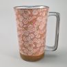 Large Japanese ceramic tea mug - Kiku Rose
