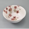 Japanische weiße Ramenschüssel aus keramik, SAKURA, blumen