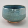 Japanese tea bowl for ceremony, BURU, blue
