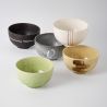 Set of 5 japanese bowls Donburi CRAFT, 5 colors
