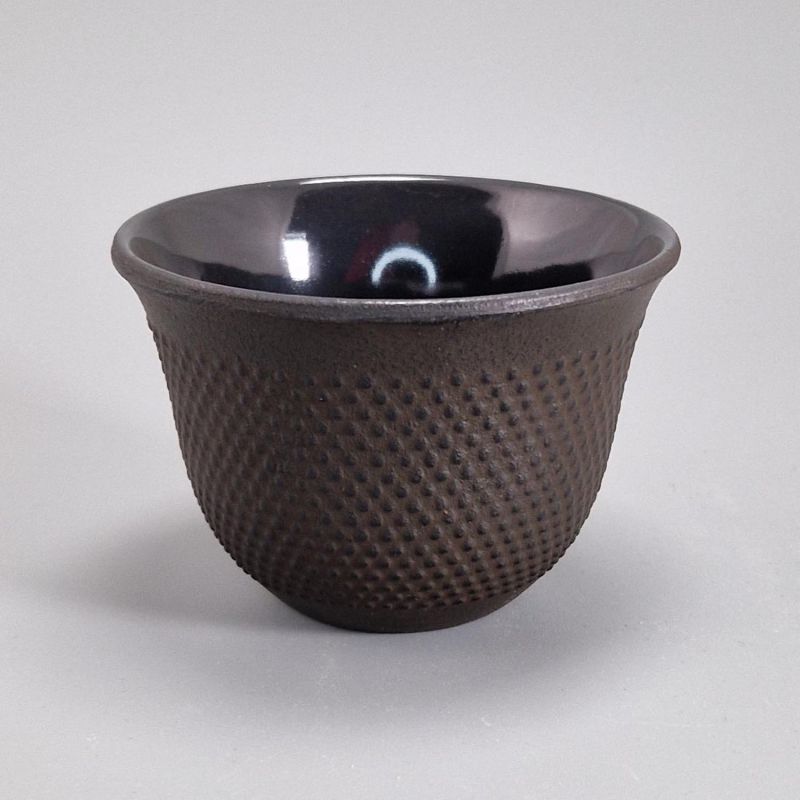 Japanese enameled bronze mug, ROJI ARARE