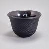 Black enameled Japanese cast iron mug, ROJI ARARE