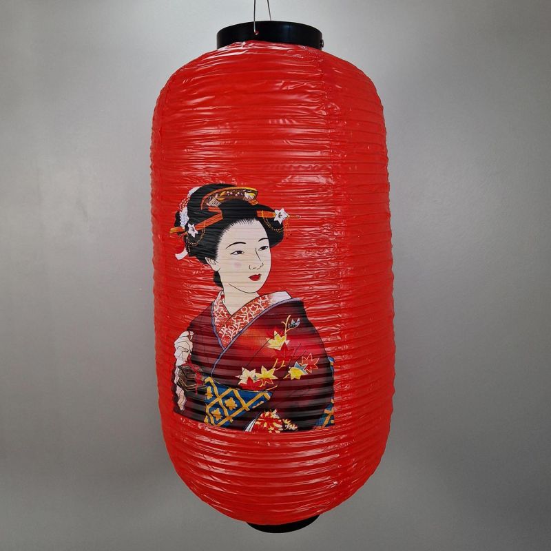 Lámpara de techo farol de PVC, GEISHA, rojo