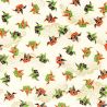 large sheet of Japanese paper, YUZEN WASHI, beige, Clouds on paper cranes