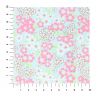 large sheet of Japanese paper, YUZEN WASHI, sky blue, cherry blossoms in full bloom, small