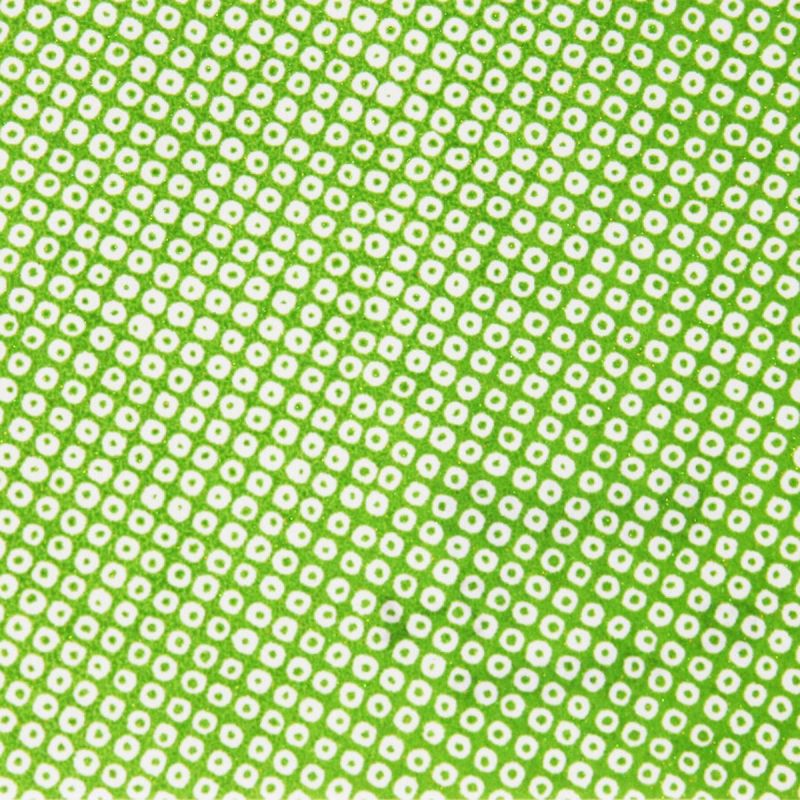 Hoja grande de papel japonés, YUZEN WASHI, verde, Kanoko Shibori