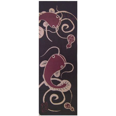 Serviette de toilette en coton, TENUGUI, Carpe, KOI 1