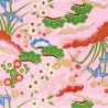 sheet of Japanese paper A4, YUZEN WASHI, red, Carriage of flowers and precious mist