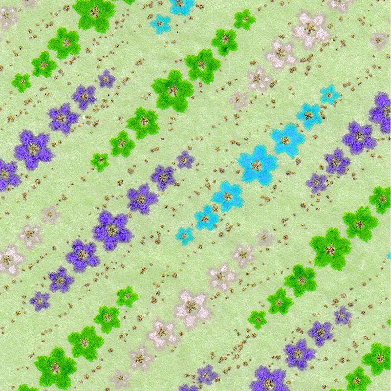 hoja de papel japonés A4, YUZEN WASHI, verde, Flower haze