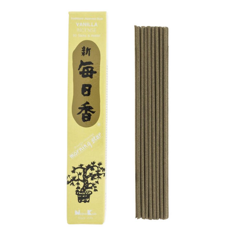 Box of 50 Japanese incense sticks, MORNING STAR VANILLA, vanilla