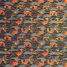 Japanese blue cotton fabric, carp pattern, NAMI Koï, made in Japan width 112 cm x 1m