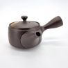 Teiera giapponese kyusu in ceramica marrone, Kiiroi hana, 0,370lt