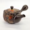 Tetera japonesa kyusu en arcilla tokoname negra GINKGO MOMIJI, 280 cc