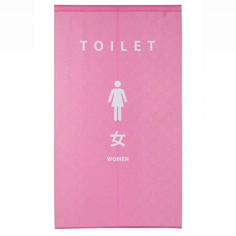 Rideau japonais noren en polyester, TOILET WOMEN