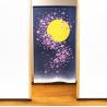 Japanese Noren polyester curtain, TSUKI NO SAKURA