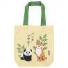 Borsa tote in cotone 100% Shiba Dog and the Panda - PANDA