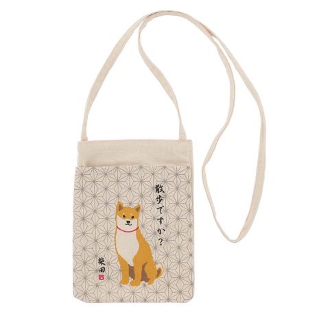 Borsa piccola per cani Shiba in cotone 100% - ASANOHA 1